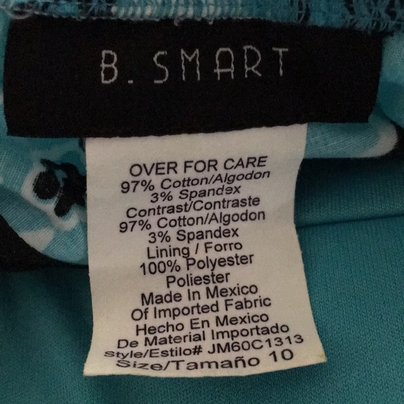 B. Smart Floral Dress. Blue/white/black. Size 10 - Picture 5 of 6